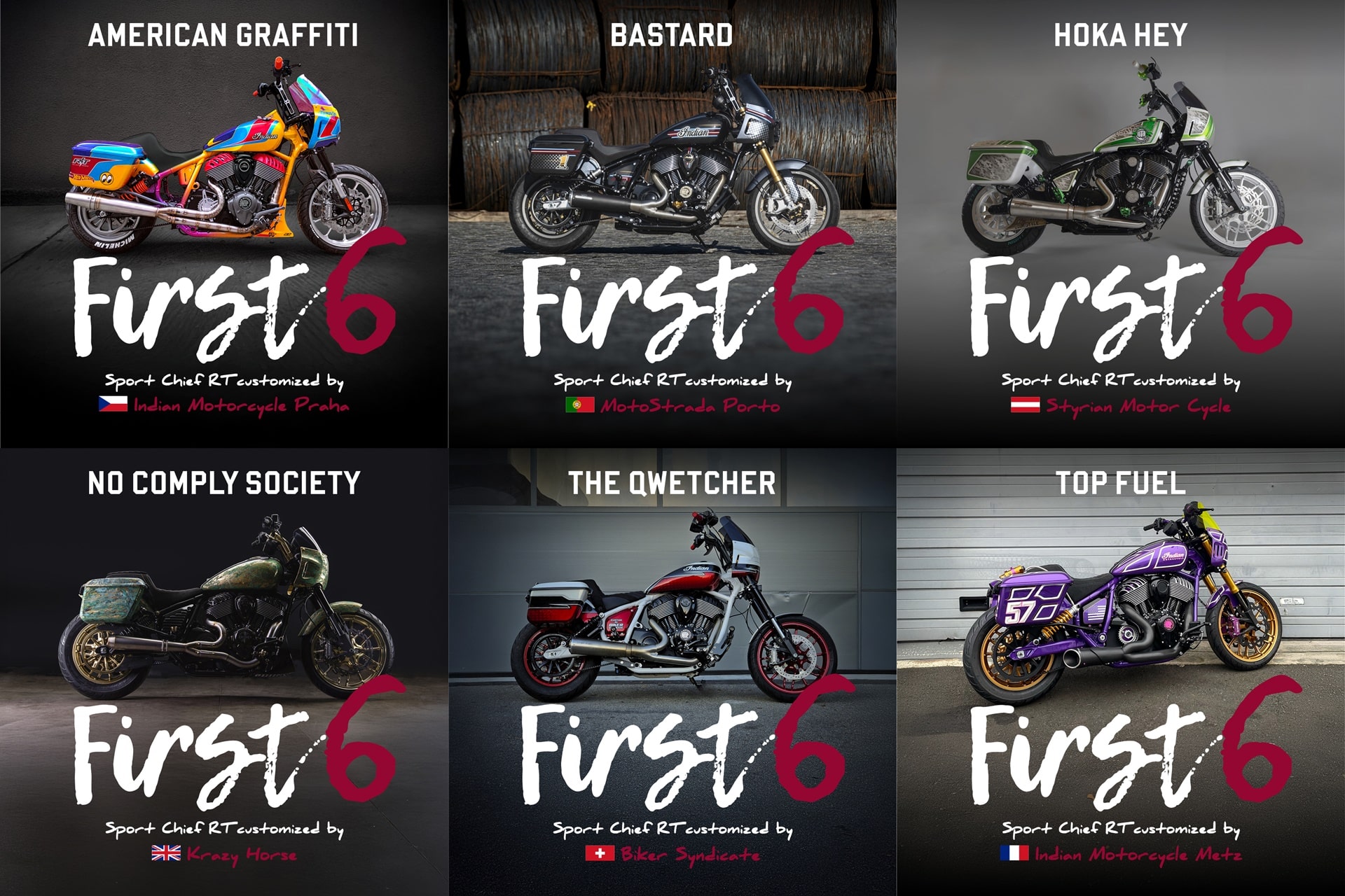 Indian presenta su "First 6" customizadas sobre la nueva Sport Chief RT 2025