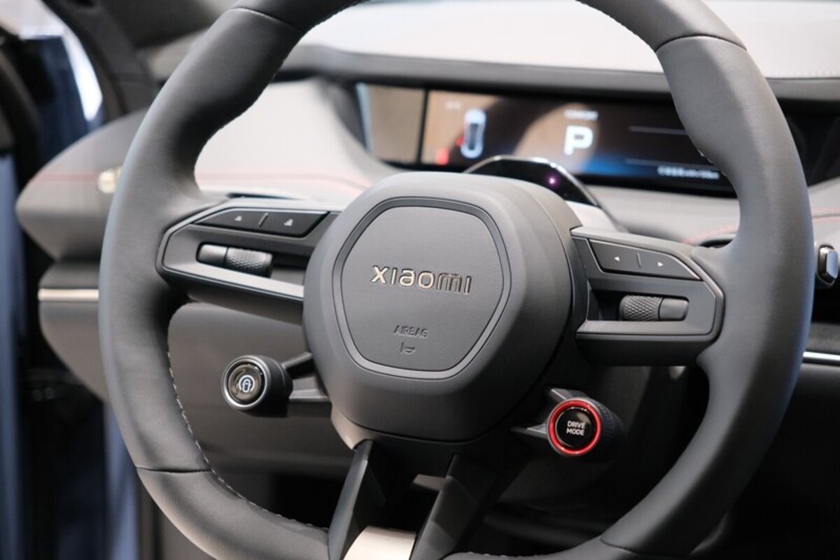 Shanghai,china-april,3rd,2024:,Xiaomi,Auto,Brand,Logo,On,Steering,Wheel