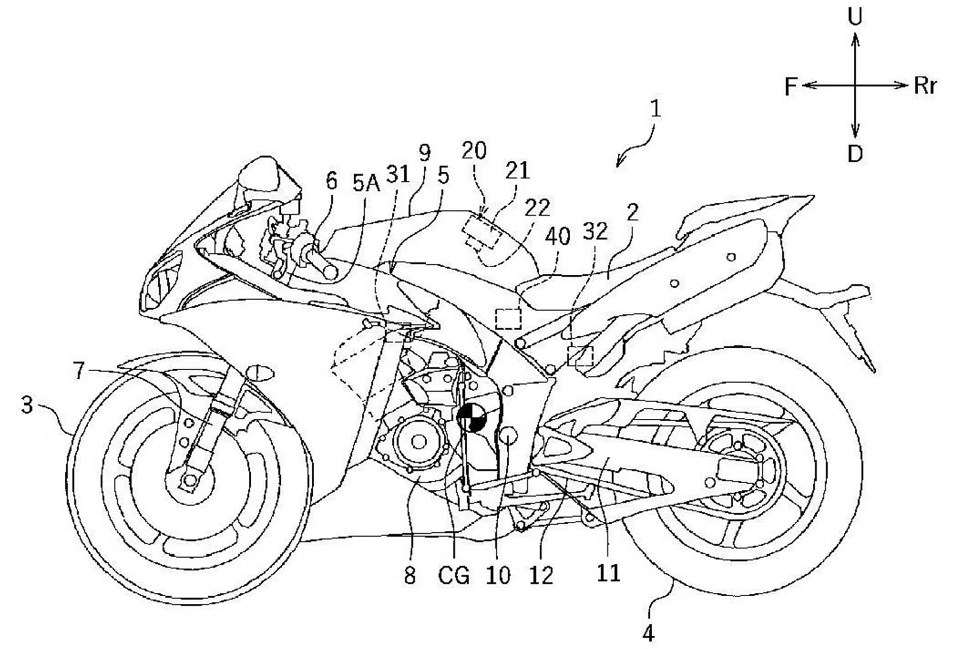 Las monturas deportivas podrían convertirse en las más seguras del sector si equiparan un sistema de airbag similar al que ha patentado Yamaha
