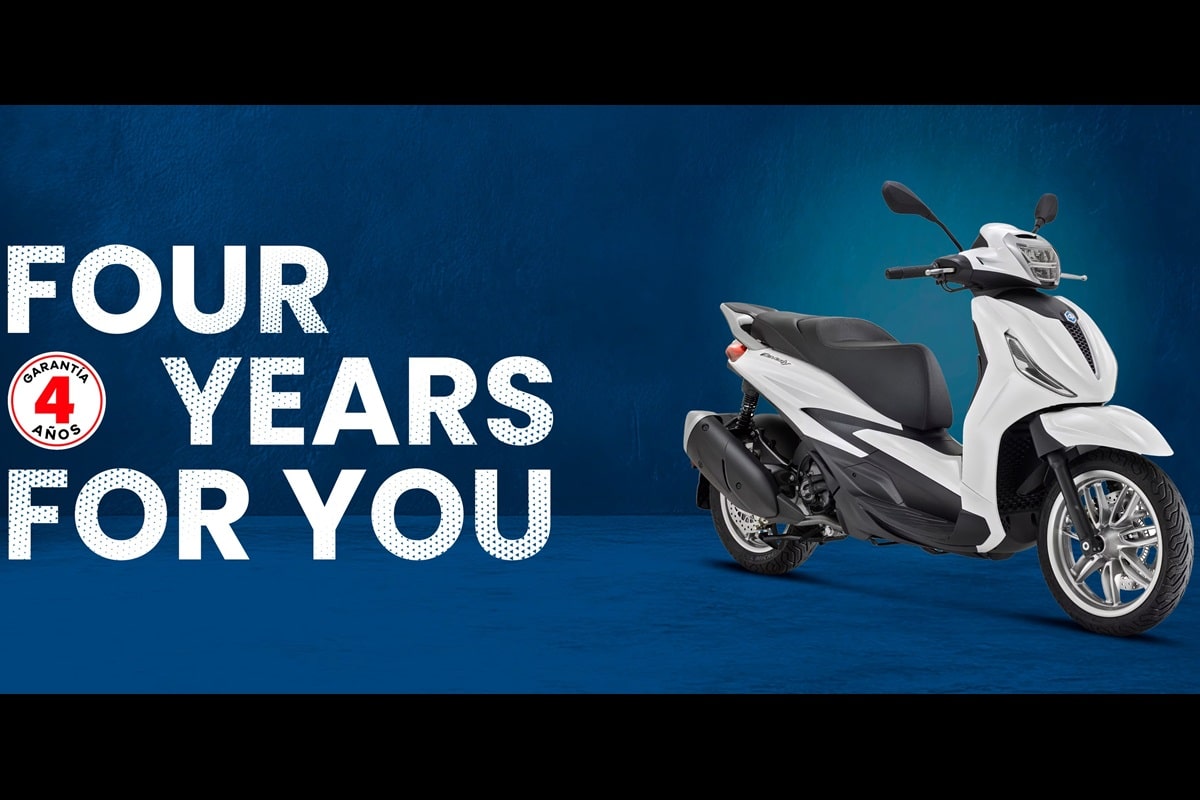 Piaggio Group踏板车范围现在具有长达4年的保修