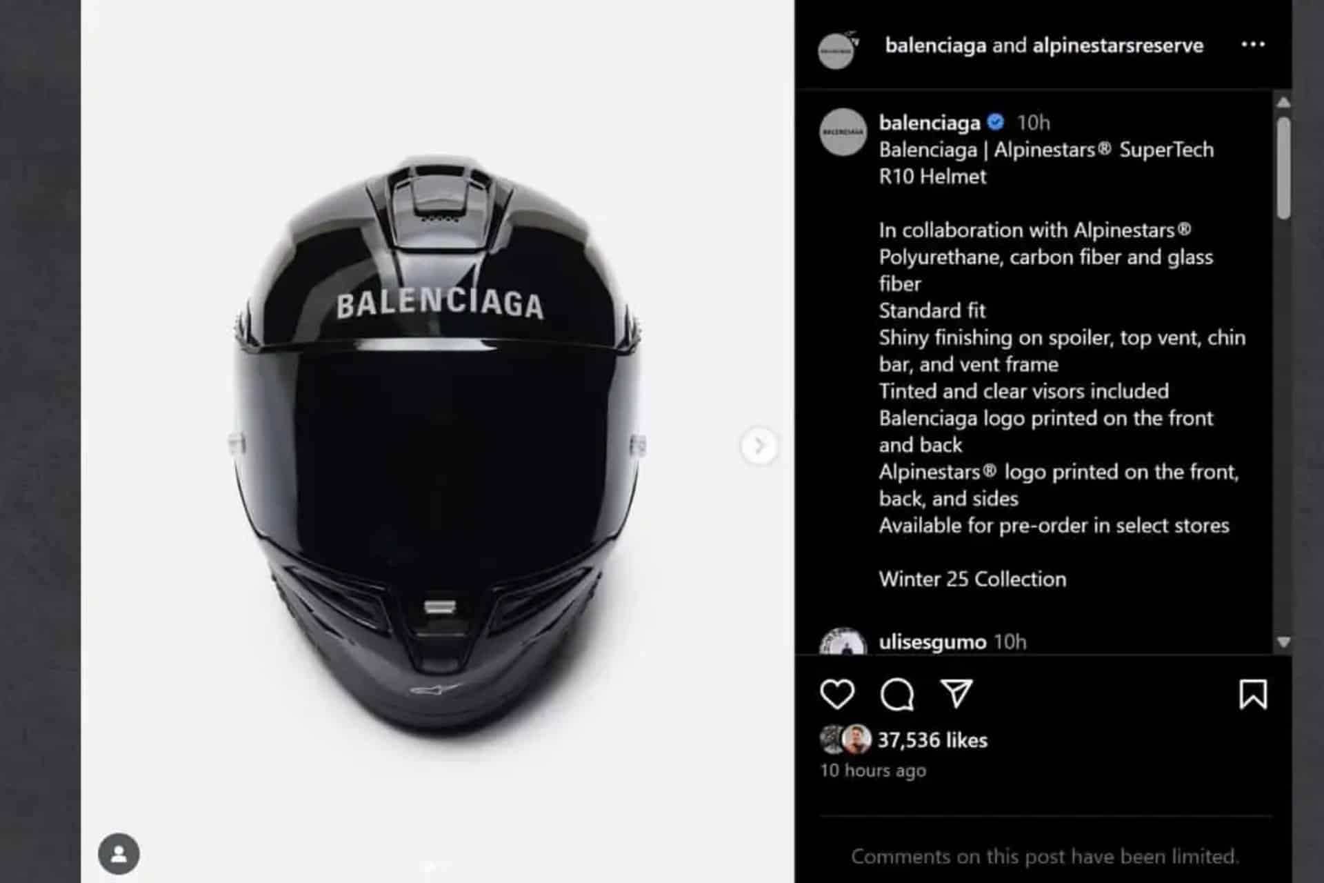 Balenciaga Alpinastars Suptech R10