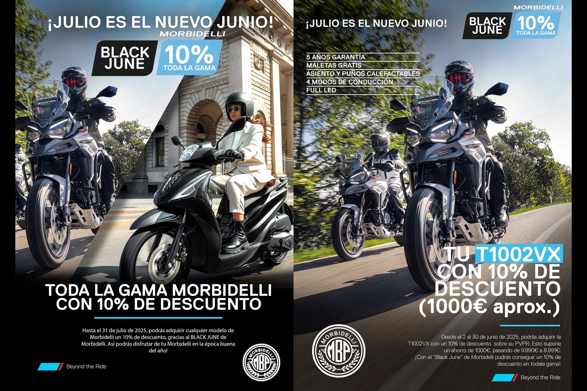 Morbidelli amplía su campaña “Black June” hasta el próximo 31 de julio