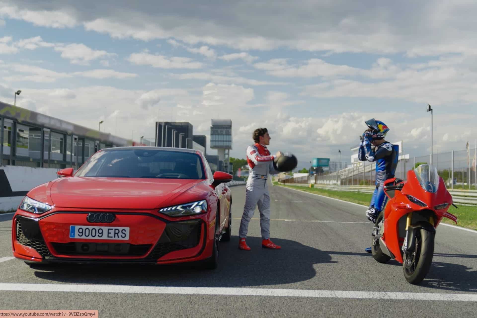 Marc和AlexMárquezDucati Panigale V4和Audi RS E-Tron GT