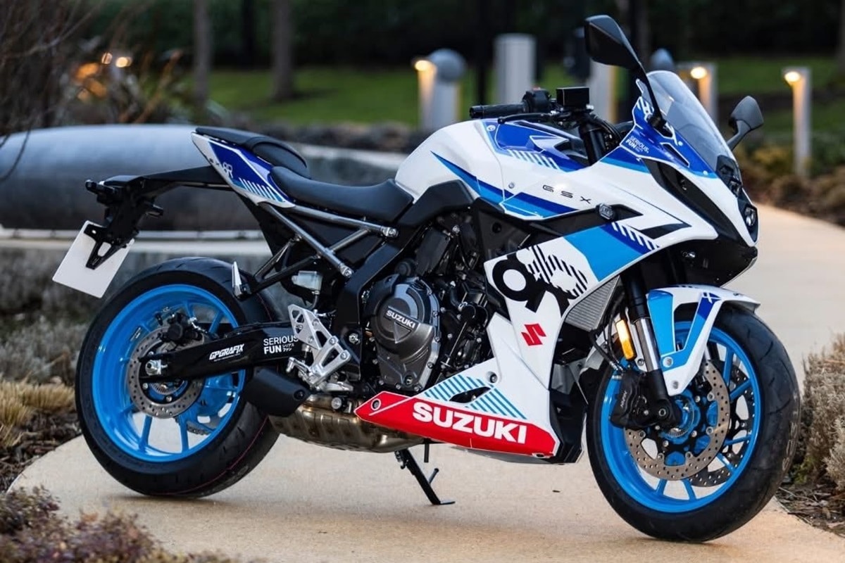 Kit de gráficos GP Grafix: La Suzuki GSX-8R luciendo un marcado look “retro-racing”