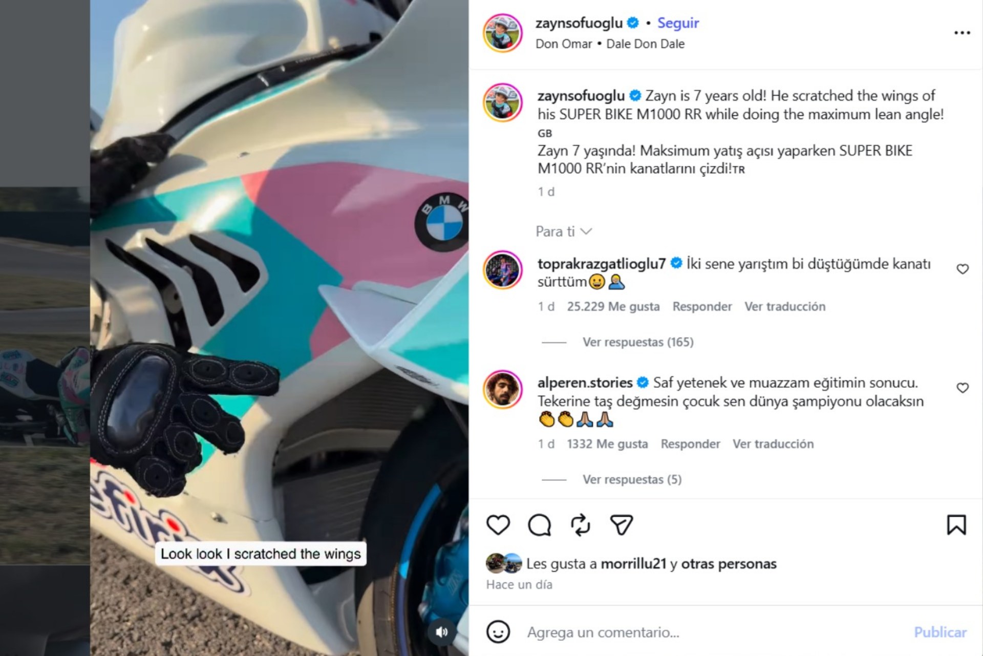 年仅 7 岁的 Zayn Sofuoglu 驾驶 BMW M 1000 RR 前往您无法想象的地方