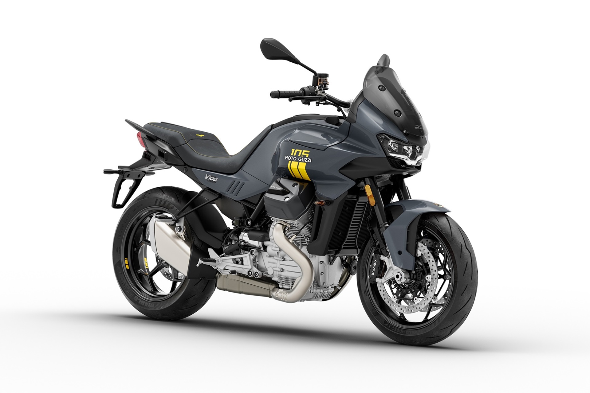 Moto Guzzi 为庆祝成立 105 周年推出了一款非常特别的版本,以纪念其位于曼德洛德拉里奥的新总部