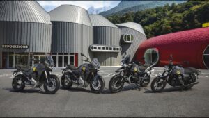 Moto Guzzi 为庆祝成立 105 周年推出了一款非常特别的版本，以纪念其位于曼德洛德拉里奥的新总部