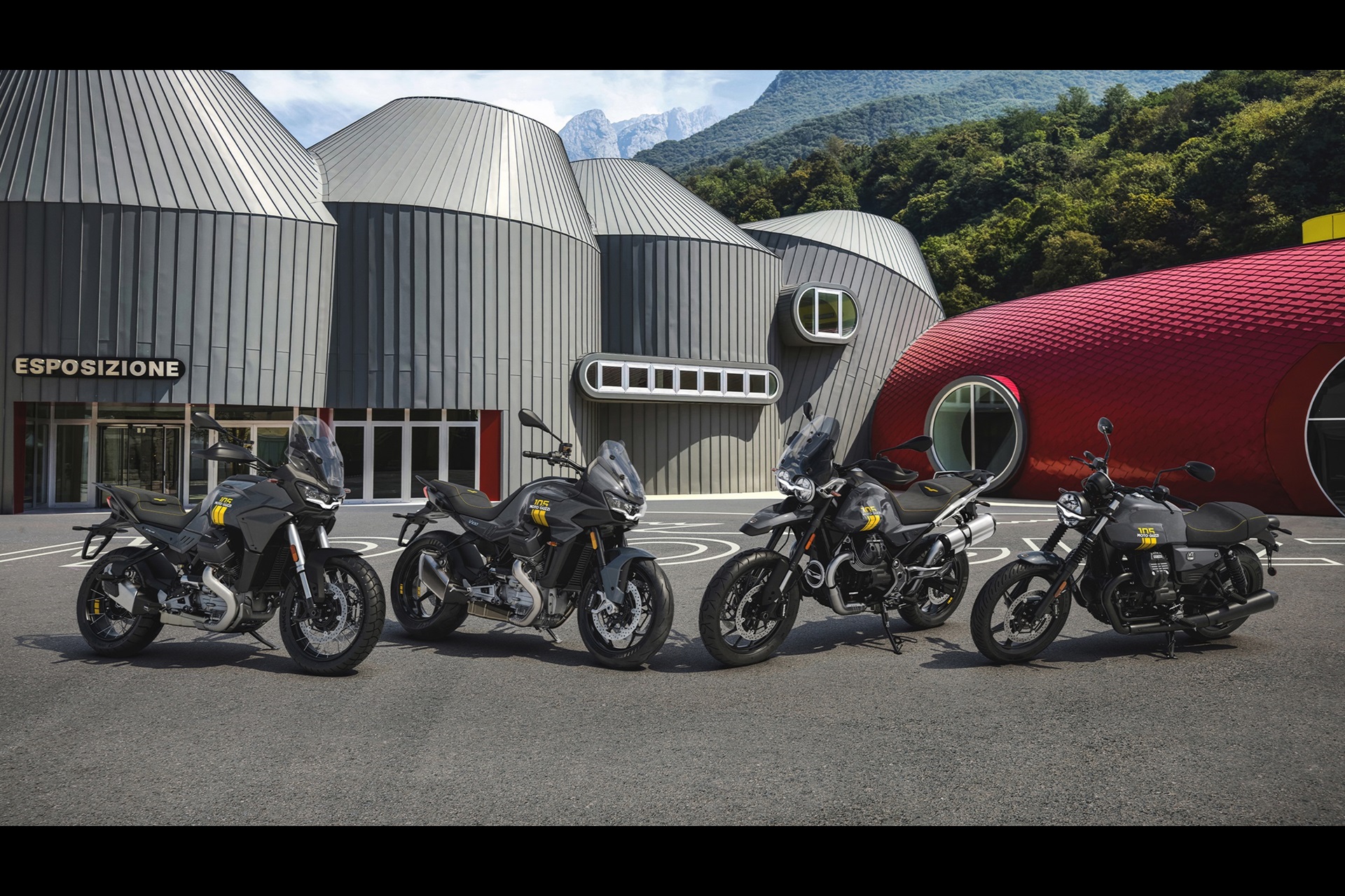 Moto Guzzi 为庆祝成立 105 周年推出了一款非常特别的版本,以纪念其位于曼德洛德拉里奥的新总部