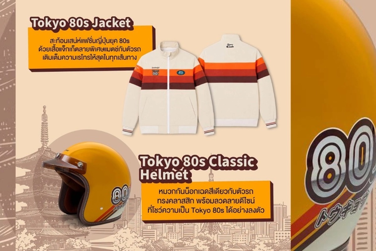 Super Cub Tokyo 80 年代版:传奇本田摩托车最新特别系列的八十年代灵感