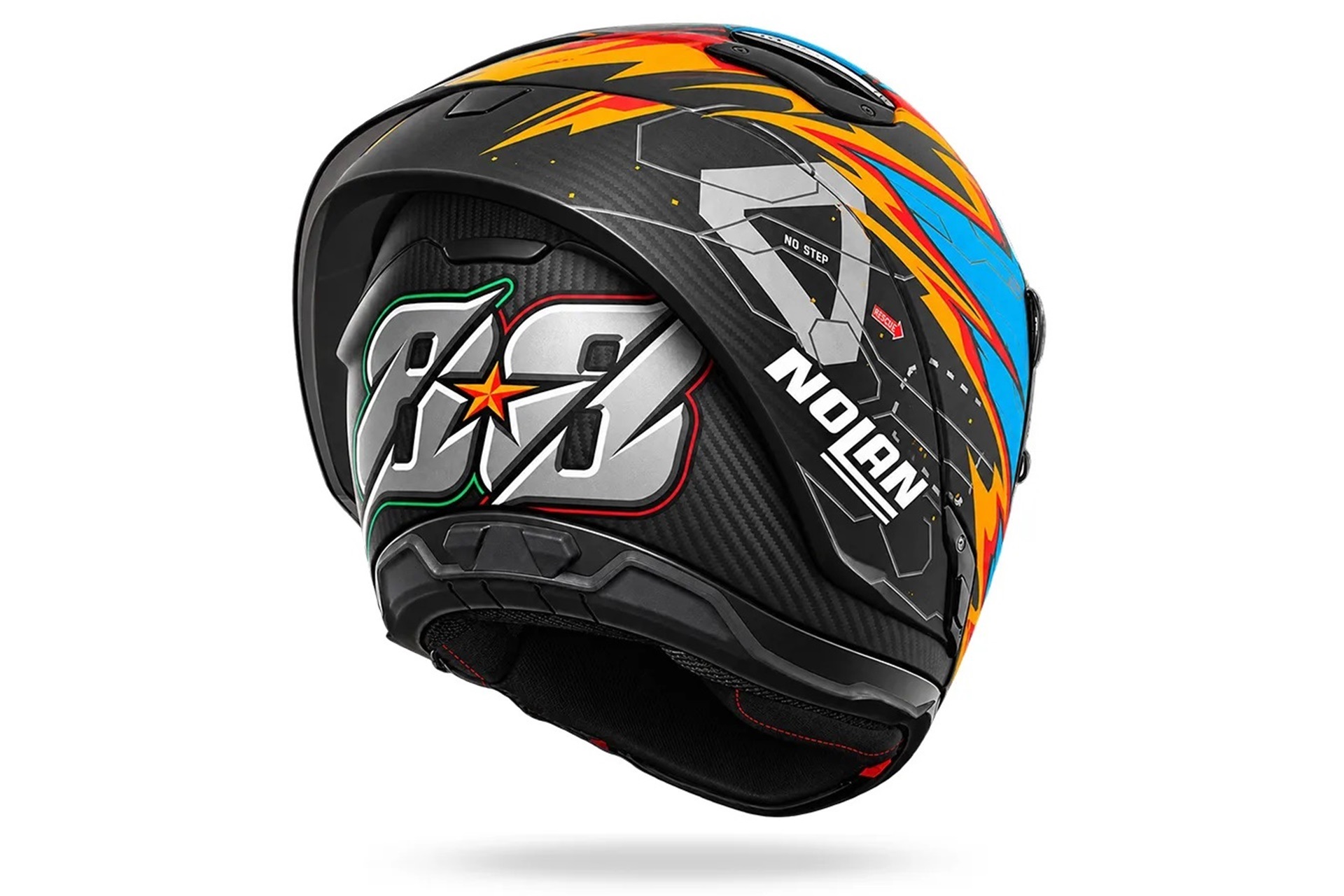 Nolan X-804 RS Ultra Carbon Oliveira 复刻版:“诞生于赛道。专为骑手而设计”