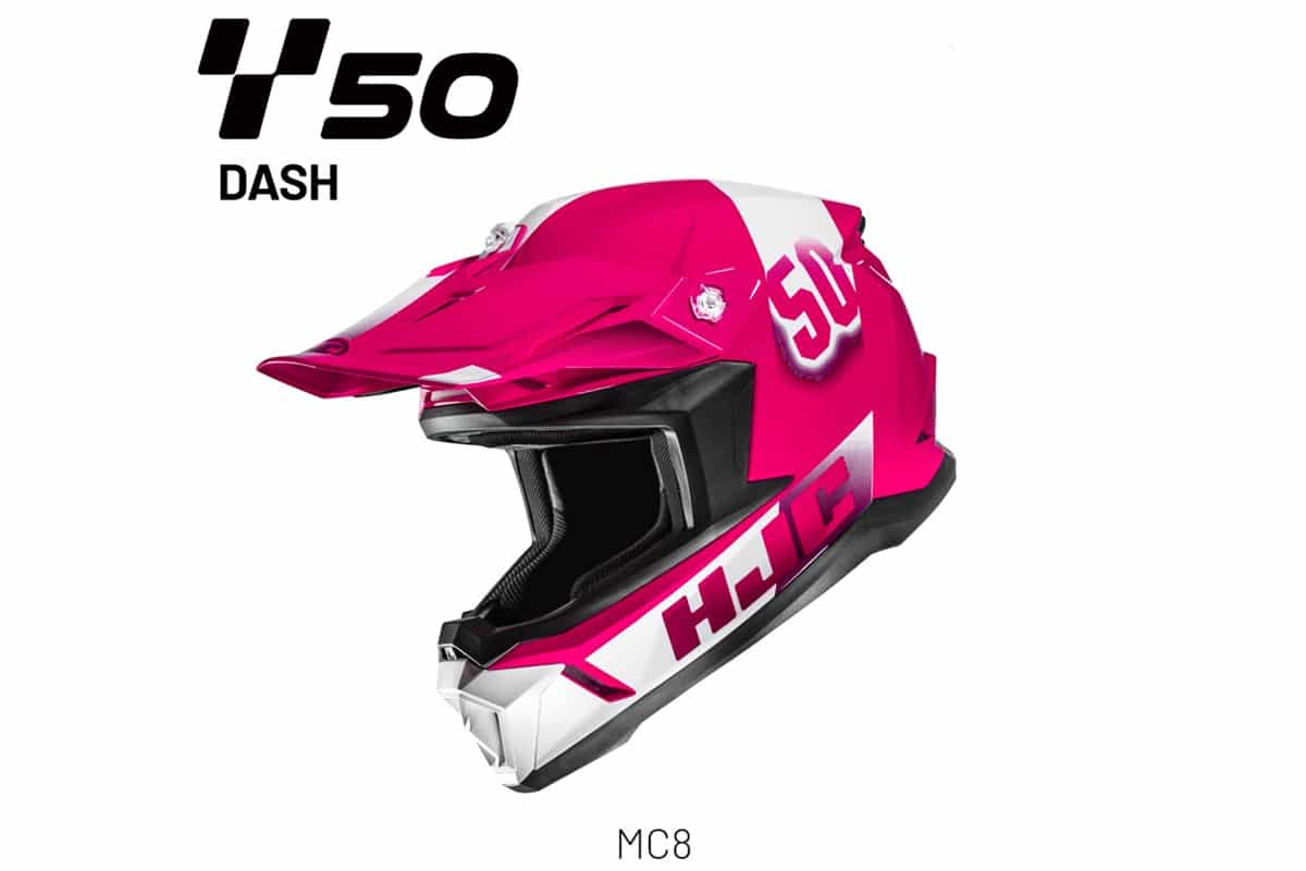 HJC 的 Y50 系列在 2027 年通过新的 Dash MC8 装饰得以丰富
