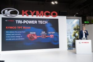 西班牙 KYMCO 加入了带有“Calculo y Reduzco”官方印章的中小企业小团体